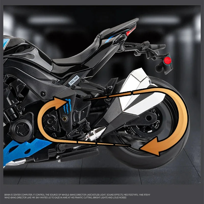 KAWASAKI NINJA Z1000 - Moto de aleación 1:12