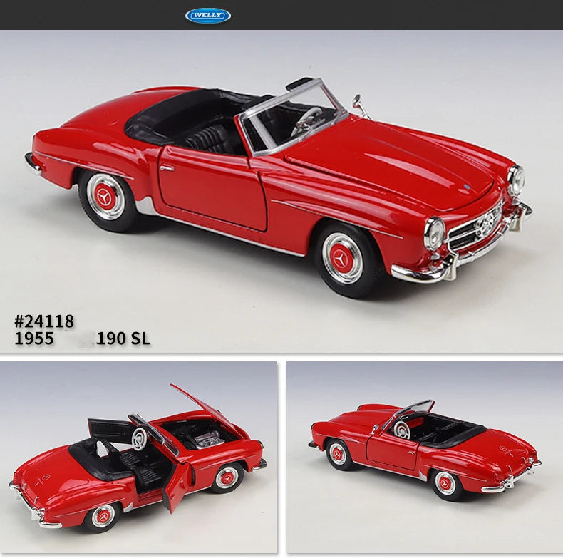 MERCEDES BENZ 190SL - Coche de aleación 1:24