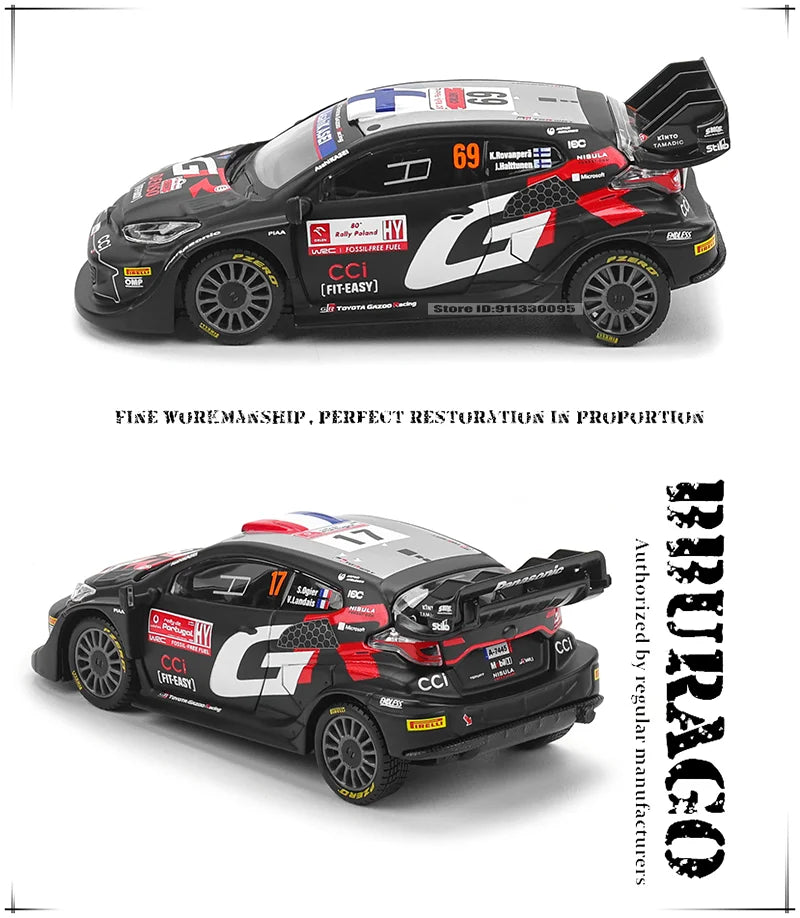 TOYOTA GR YARIS 1 HYBRID WRC - Coche de aleación 1:43