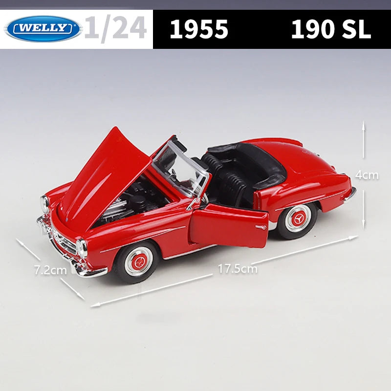 MERCEDES BENZ 190SL - Coche de aleación 1:24