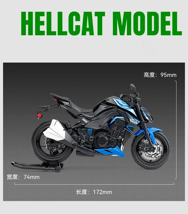 KAWASAKI NINJA Z1000 - Moto de aleación 1:12