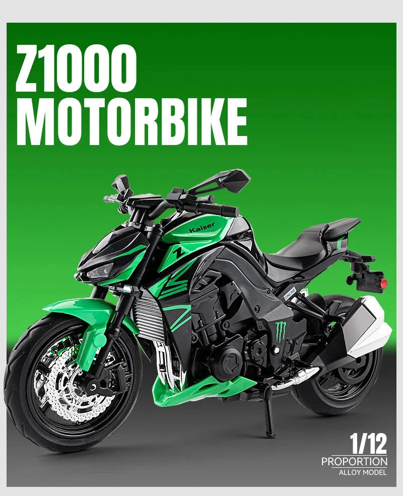 KAWASAKI NINJA Z1000 - Moto de aleación 1:12