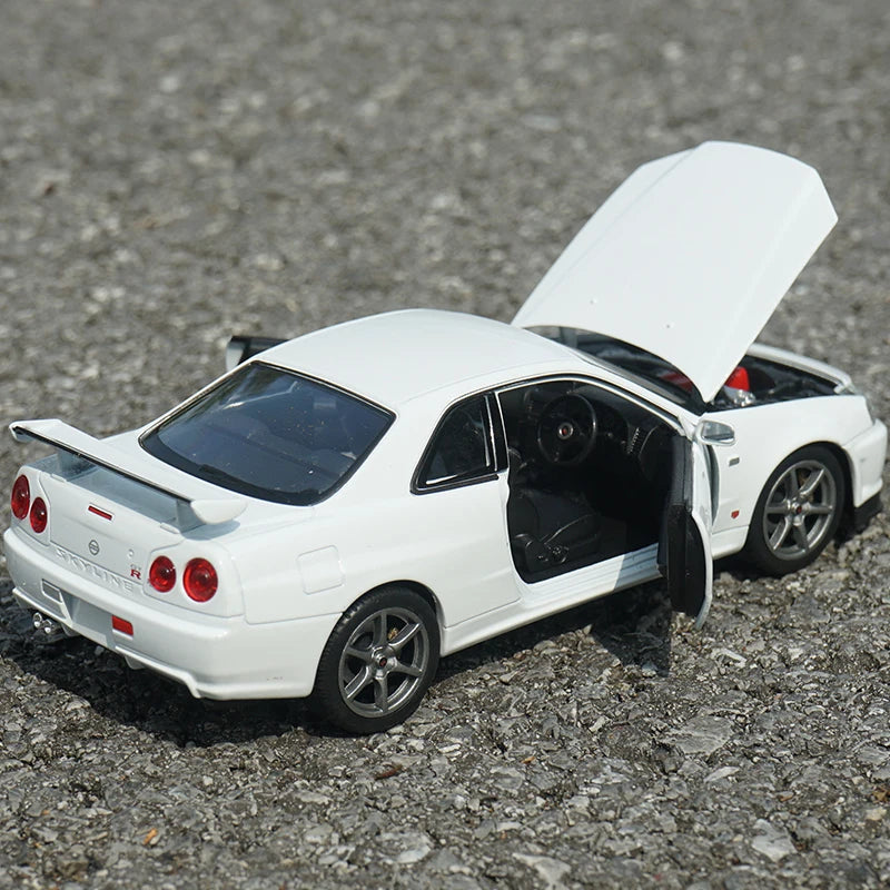 NISSAN SKYLINE GTR R34 - COCHE DE ALEACIÓN 1:24