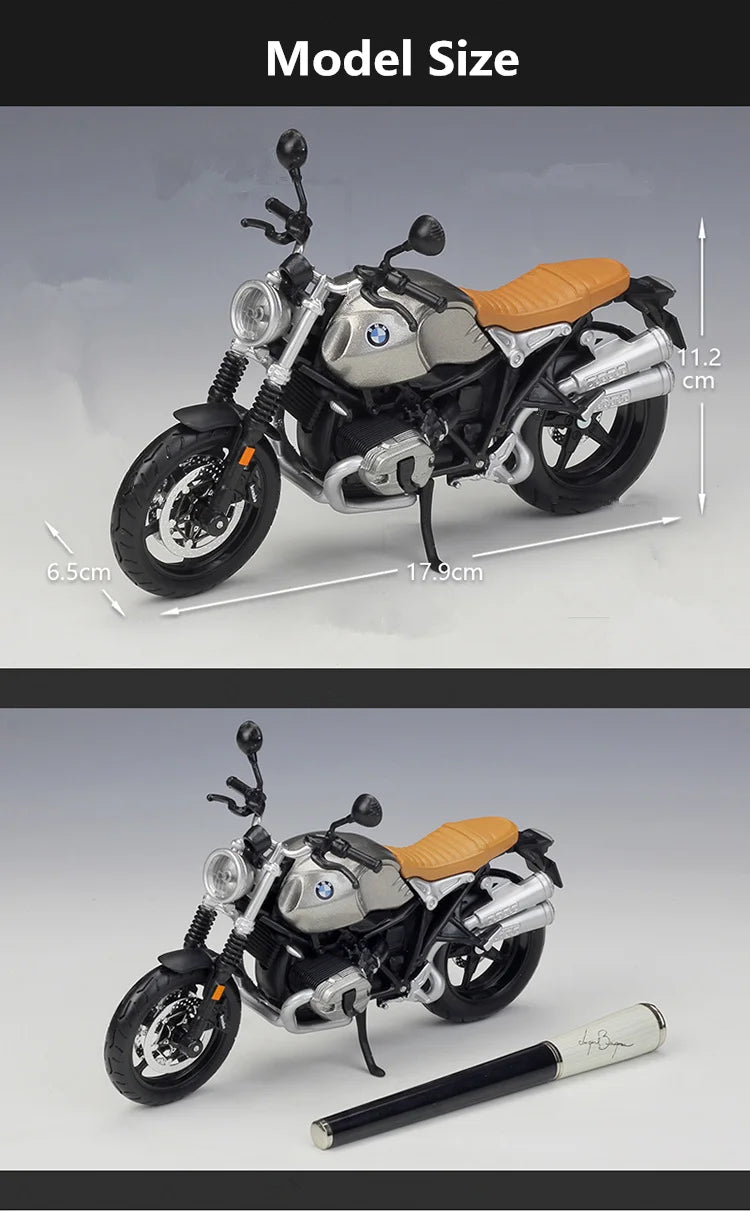 BMW R NINE T SCRAMBLER- Moto de aleación 1:12