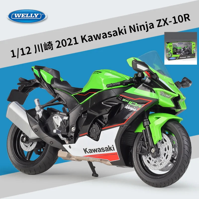 KAWASAKI NINJA ZX-10R - Moto de aleación 1:12
